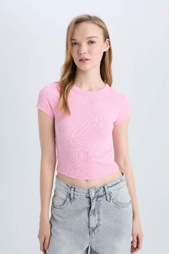 Resim Defacto Kadın Kısa Kol T-shirt E0287AX/PN614