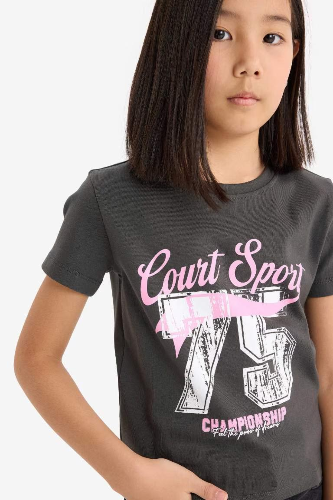 Resim Defacto Kız Çocuk Kısa Kol T-shirt E0366A8AR211