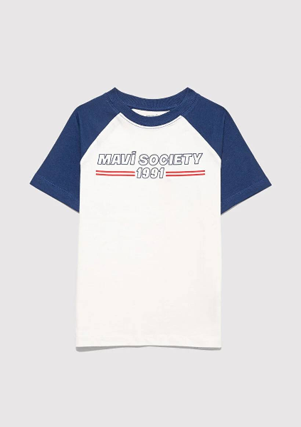 Resim Mavi Society Erkek Çocuk T-shirt M6610357-70057