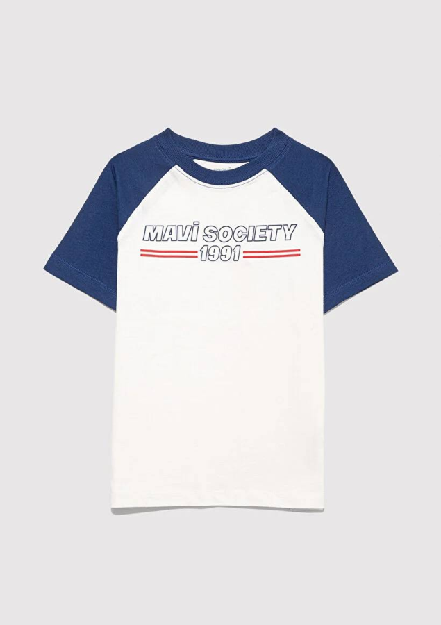Resim Mavi Society Erkek Çocuk T-shirt M6610357-70057