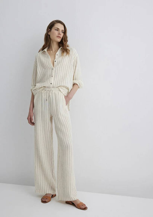 Resim Mavi Wide Leg Kadın  Kanvas Pantolon M1010696-87977