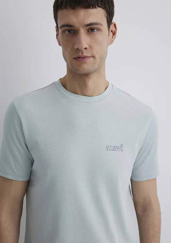 Resim Mavi Slim Erkek  T-shirt M0610360-70148