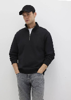 Resim Mavi Half Zip Erkek Sweat M0S10419-900