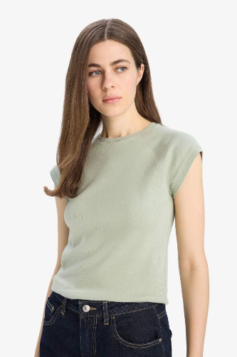 Resim Defacto Kadın T-shirt C7334AX/GN1156