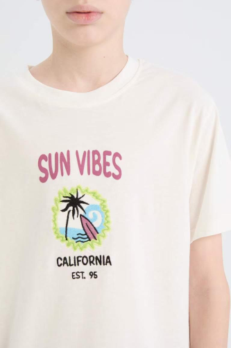 Resim Defacto Erkek Çocuk T-shirt E0969A8WT32