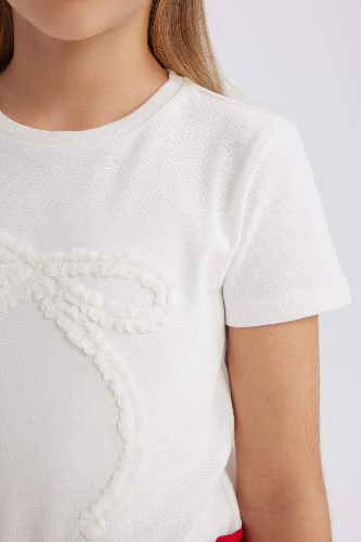 Resim Defacto Kız Çocuk Kısa Kol T-shirt E0821A8WT34