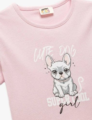 Resim Koton Kız Çocuk Kısa Kol T-shirt 5SKG10249AK