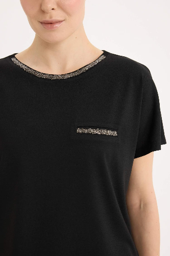 Resim Defacto Kadın Kısa Kol T-shirt K7701AZBK81