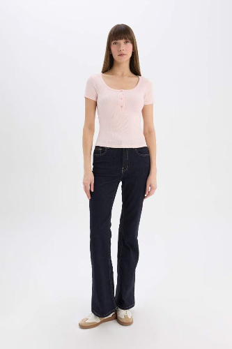 Resim Defacto Kadın T-shirt E5781AX/PN364