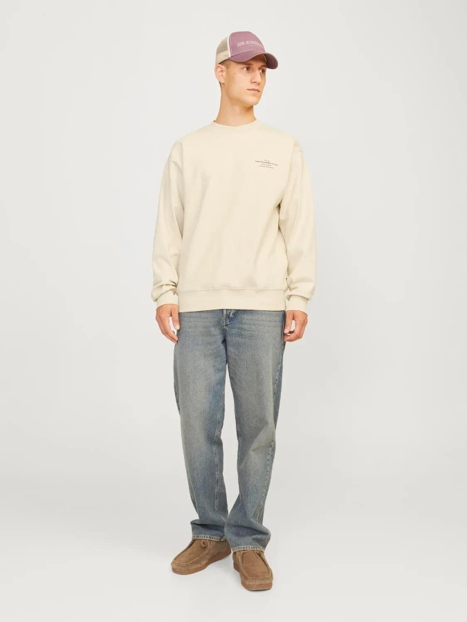 Resim Jack & Jones Jprblachad Brandıng Sweat Crew Neck Ln Erkek Sweat 12261386