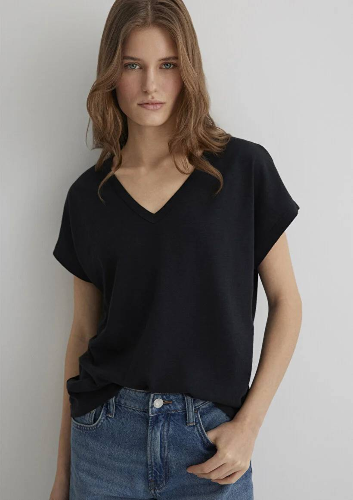 Resim Mavi Regular Kadın  T-shirt M1612380-900
