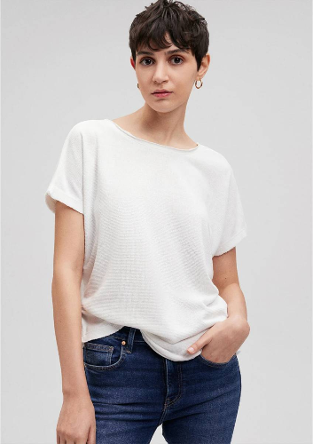 Resim Mavi Kısa Kol Kadın T-Shirt M167311-81964