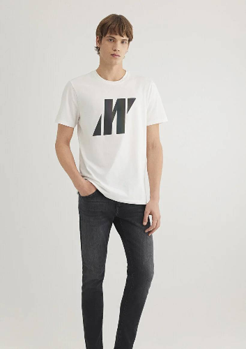 Resim Mavi Slim Erkek  T-shirt M066255-30701