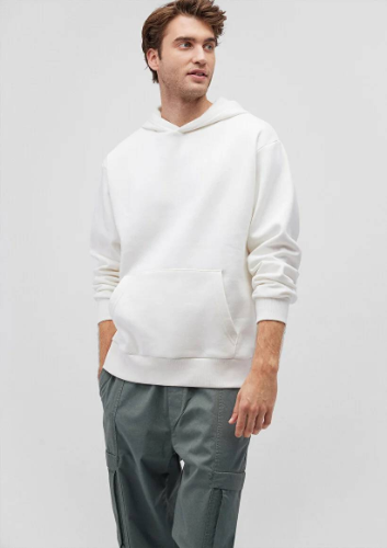 Resim Mavi Kapüşonlu  Loose Erkek Sweat M0S10275-70057