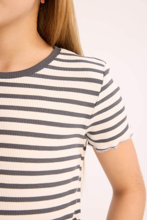 Resim Defacto Kız Çocuk Kısa Kol T-shirt B6692A8GR449