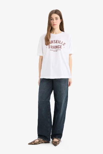Resim Defacto Kadın T-shirt E2795AX/WT34