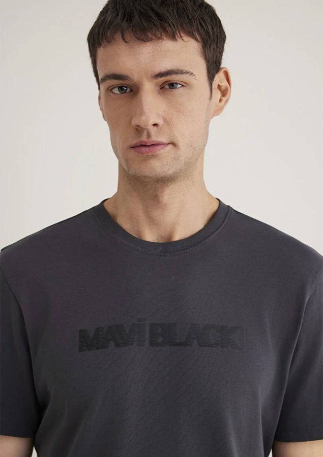 Resim Mavi Regular Erkek  T-shirt M0612643-80106