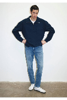 Resim Mavi Regular Straight Erkek Jean Pantolon M0037884333 Martın