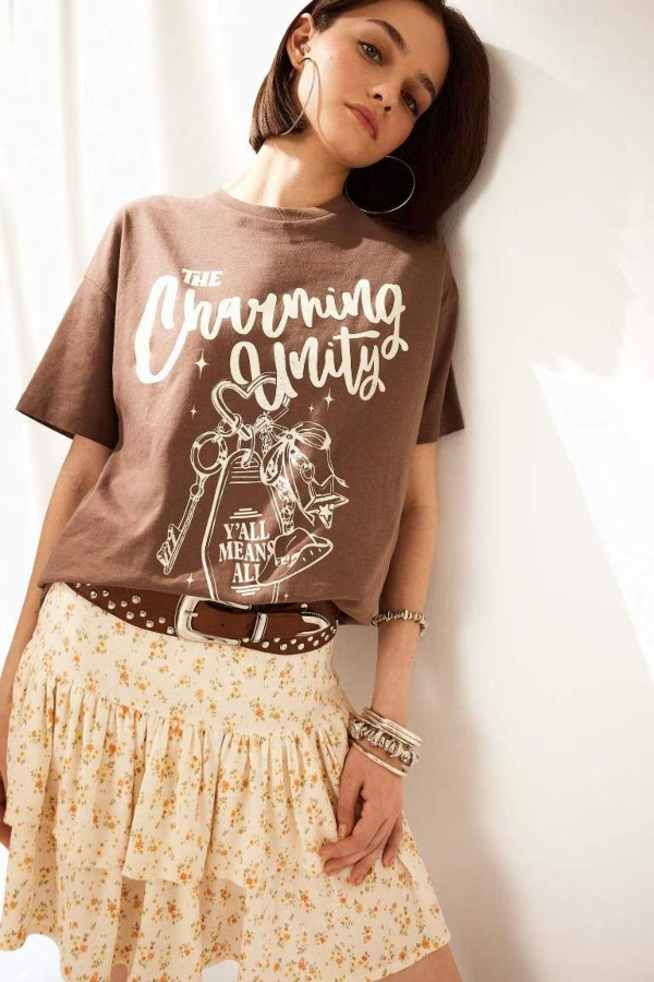 Resim Defacto Kadın T-shirt F5150AX/BN258