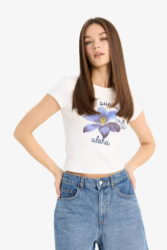 Resim Defacto Kadın T-shirt F1773AX/WT32