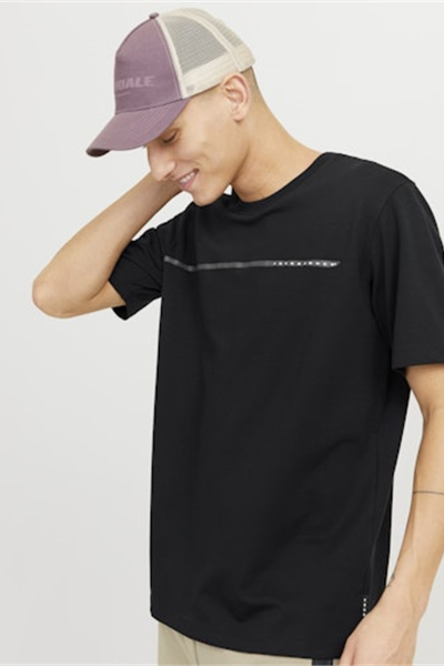 Resim Jack & Jones Jcofusıon Full Brandıng Tee Ss Crew Noos Erkek T-shirt 12273120