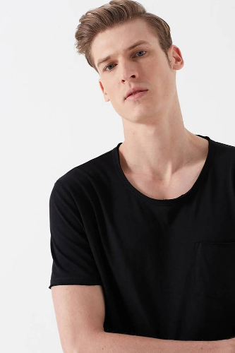 Resim Mavi Basıc  Erkek T-shirt M062772-26341