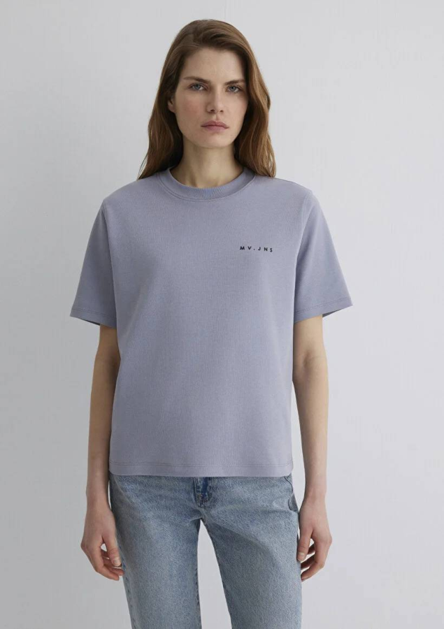 Resim Mavi Regular Kadın  T-shirt M1613148-81919