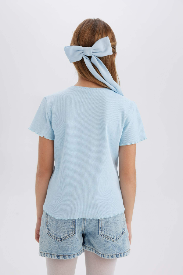 Resim Defacto Kız Çocuk Kısa Kol T-shirt B6925A8BE440