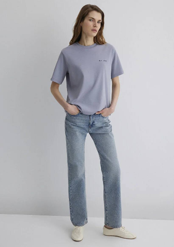 Resim Mavi Regular Kadın  T-shirt M1613148-81919