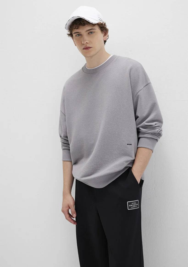 Resim Mavi Bisiklet Yaka Erkek Sweat M0S10404-70076