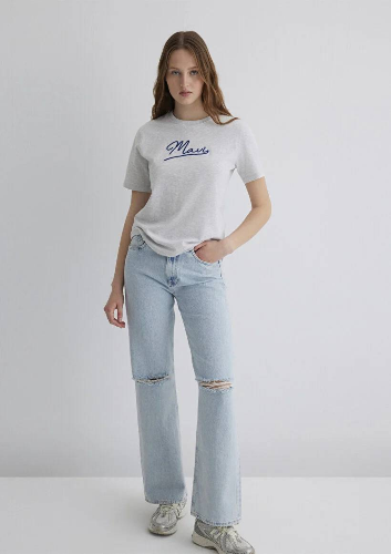 Resim Mavi Regular Kadın  T-shirt M1612421-87033