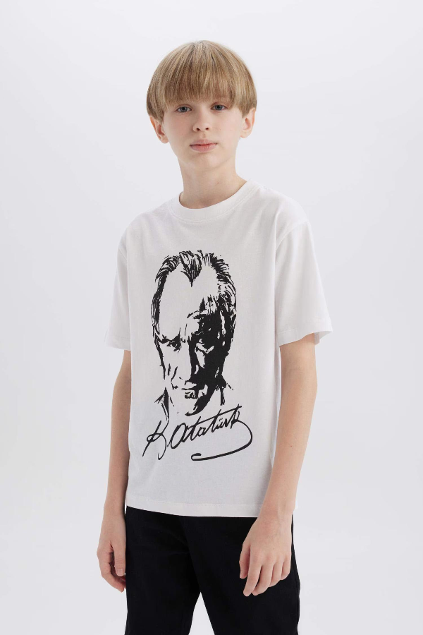Resim Defacto Erkek Çocuk Kısa Kol T-shirt B6938A8WT34