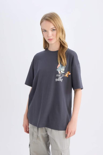 Resim Defacto Kadın Kısa Kol T-shirt D9100AXAR191
