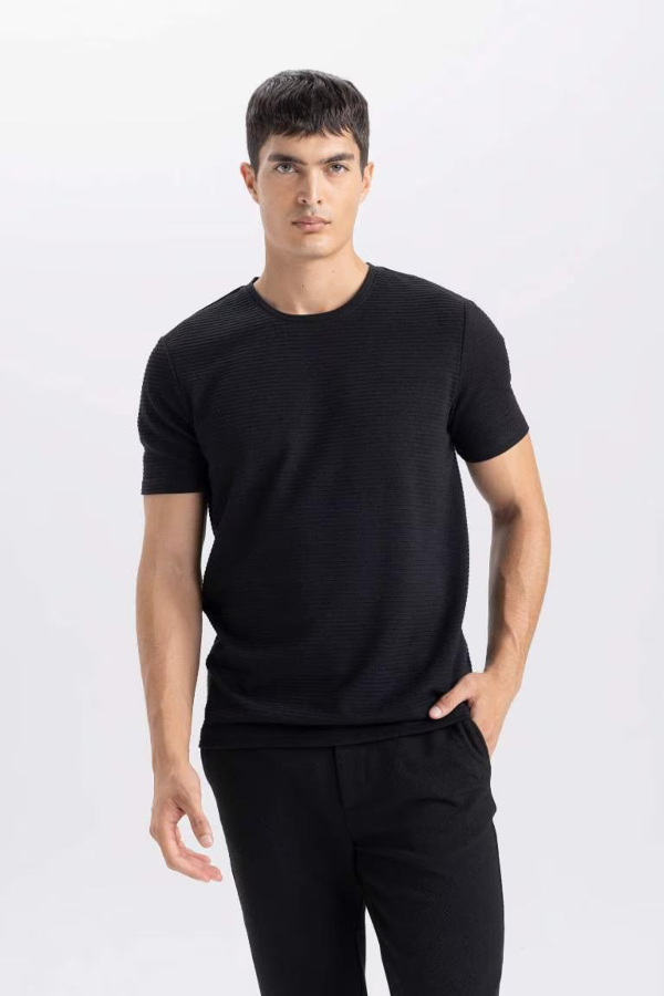 Resim Defacto Erkek  T-shirt M6608AZ/BK81