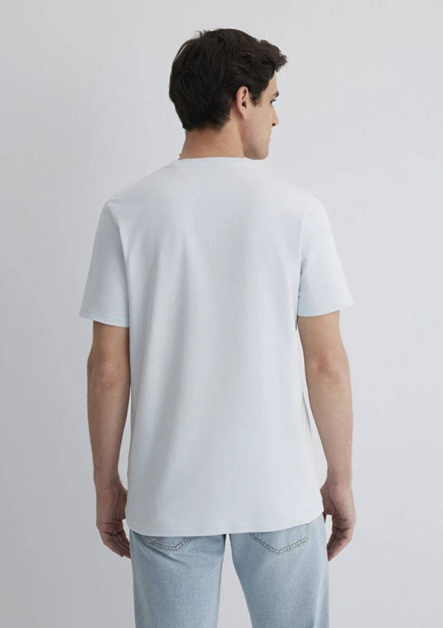 Resim Mavi Slim Erkek  T-shirt M0610360-89288