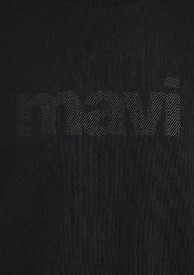 Resim Mavi Mavi Logo Tişört Siyah Erkek T-Shirt M0611807-900