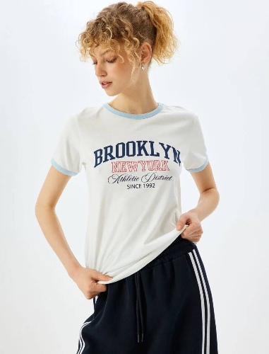 Resim Koton Kadın T-shirt 5SAL10110IK