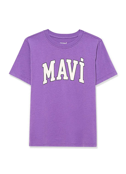 Resim Mavi Baskılı Logo Erkek Çocuk T-Shirt M6610286-82491