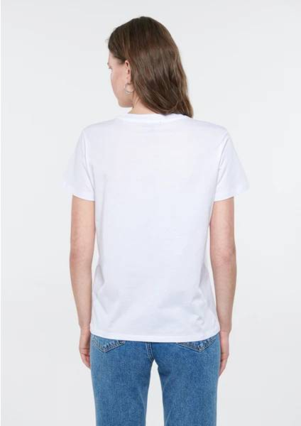 Resim Mavi Bısıklet Yaka Logo Kadın T-Shirt M1612242-620