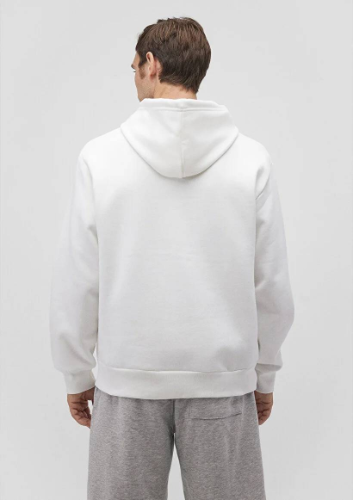 Resim Mavi Kapüşonlu  Loose Erkek Sweat M0S10277-70057