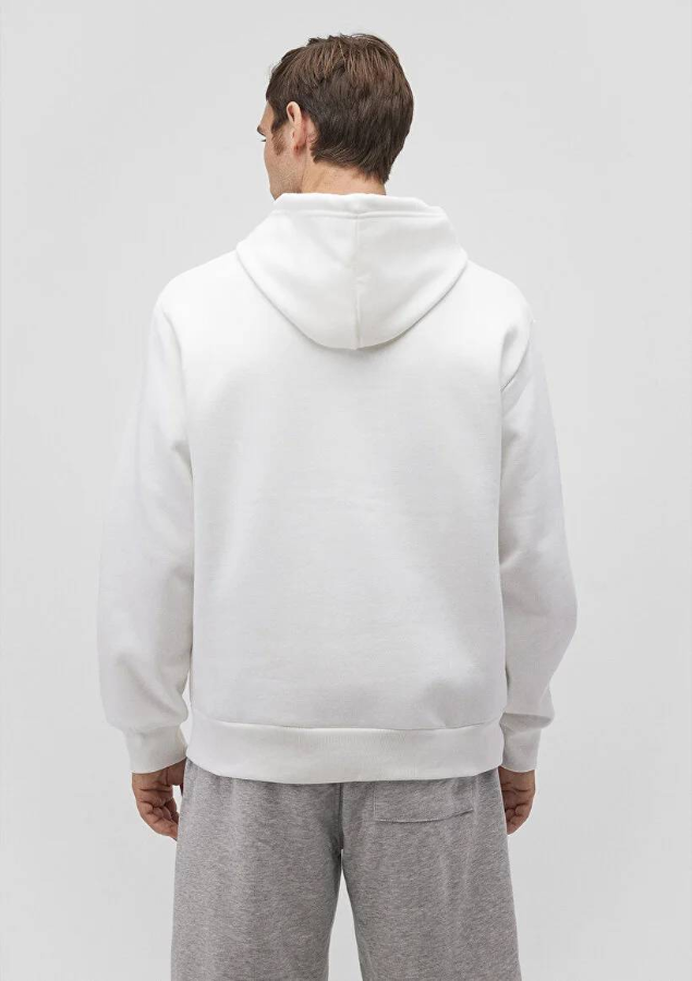 Resim Mavi Kapüşonlu  Loose Erkek Sweat M0S10277-70057