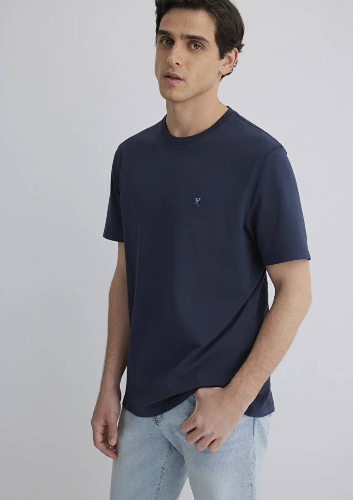 Resim Mavi Regular Erkek  T-shirt M0612736-82183