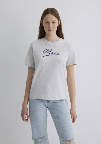 Resim Mavi Regular Kadın  T-shirt M1612421-87033
