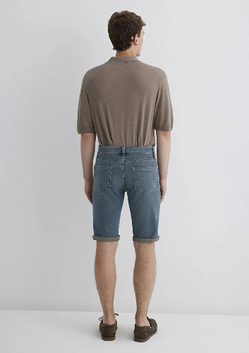 Resim Mavi Regular Straight Erkek  Denim Şort M0416089816