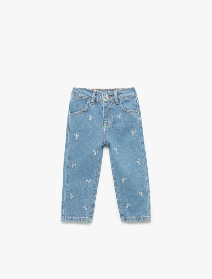 Resim Koton Kız Bebek Jean Pantolon 6Wmg40006Ad