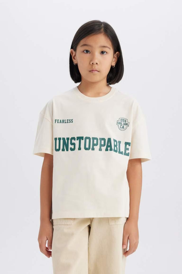 Resim Defacto Kız Çocuk  T-shirt D8538A8ER233