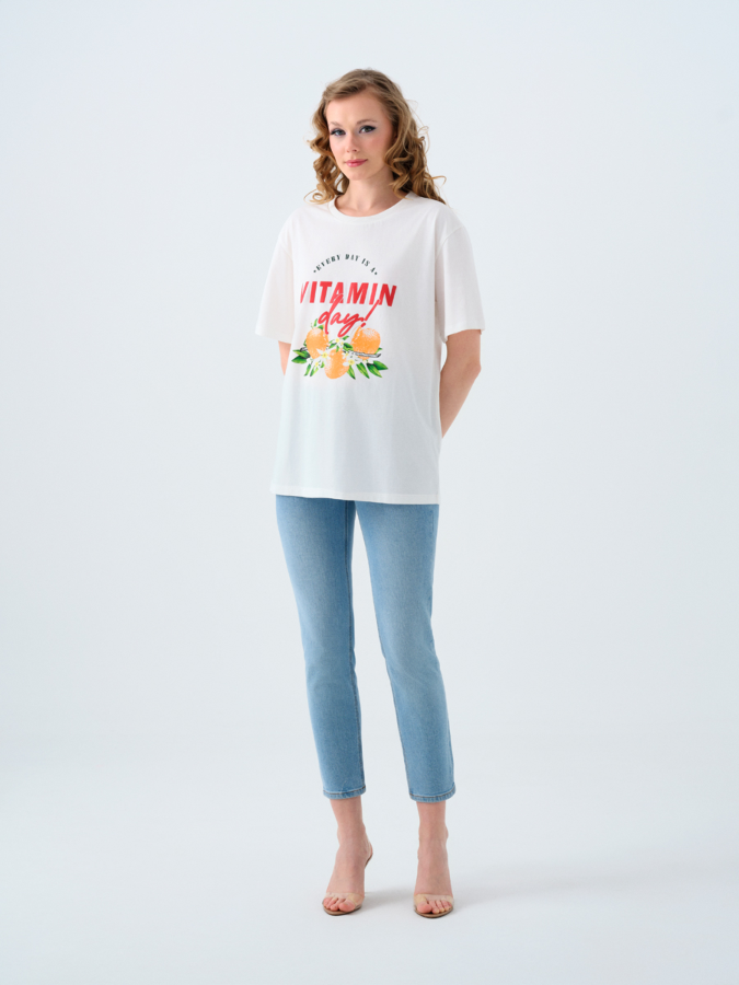 Resim Loft Kadın Oversize T-Shirt Lf2039481