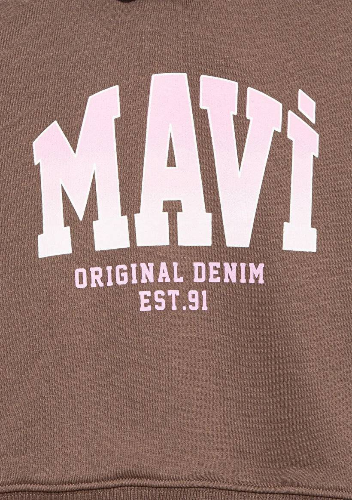 Resim Mavi Logo Baskılı Kız Çocuk Sweat M7S10124-87181