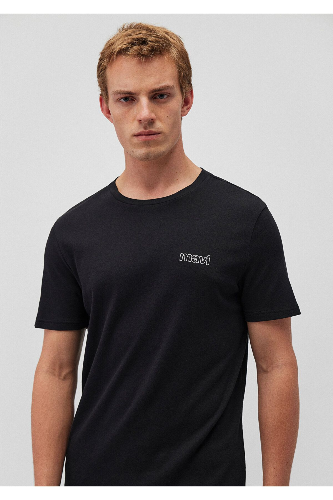Resim Mavi Basıc Erkek T-Shirt M0610360-900