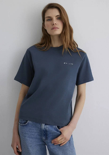 Resim Mavi Regular Kadın  T-shirt M1613148-70500